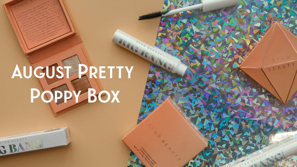 August Pretty Poppy Box | ATHR Beauty Citrine Quad Palette + Big Bang Mascara