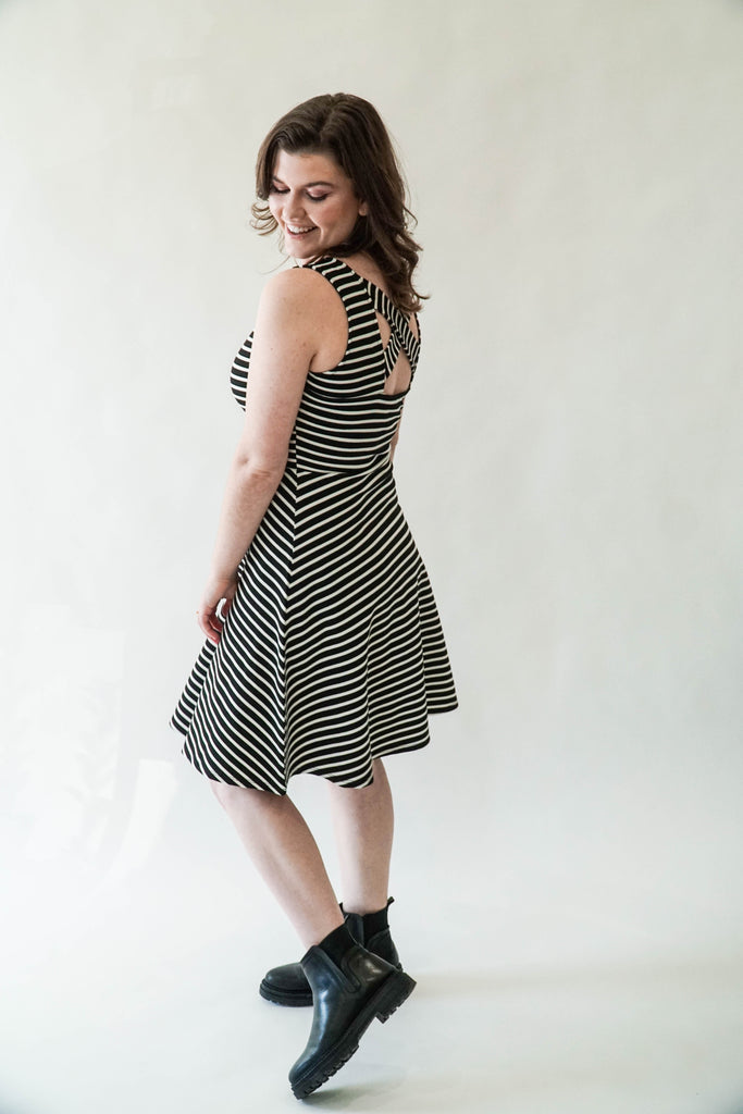 Mini Flare Stripe Dress
