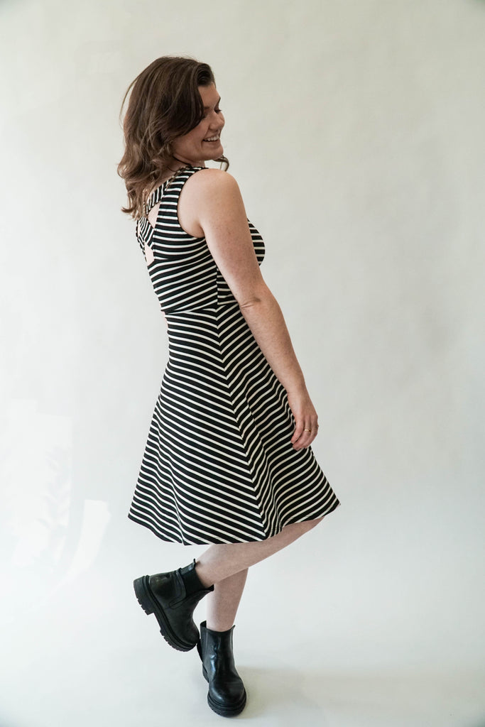 Mini Flare Stripe Dress
