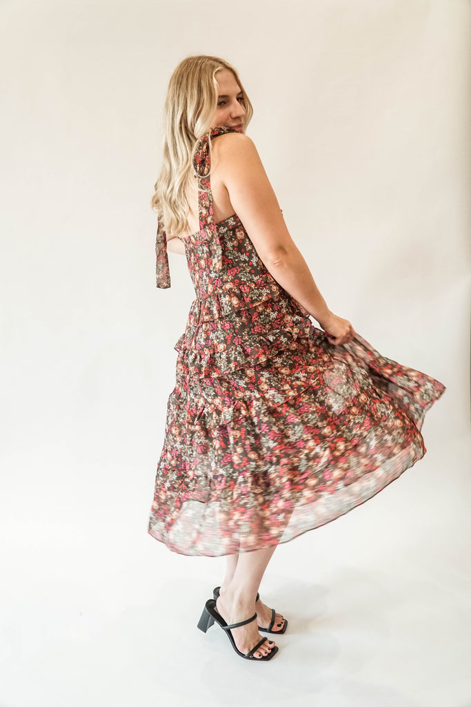 Rosey Fall Garden Dress