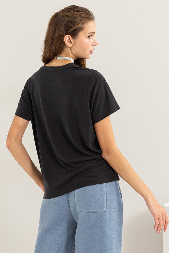 Short Sleeve T Shirt - Black
